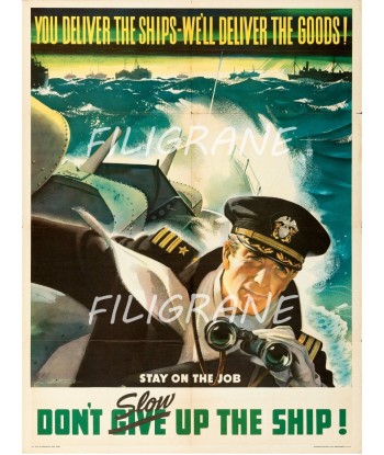 STAY ON THE JOB US NAVY Rvdj-POSTER/REPRODUCTION d1 AFFICHE VINTAGE offre 