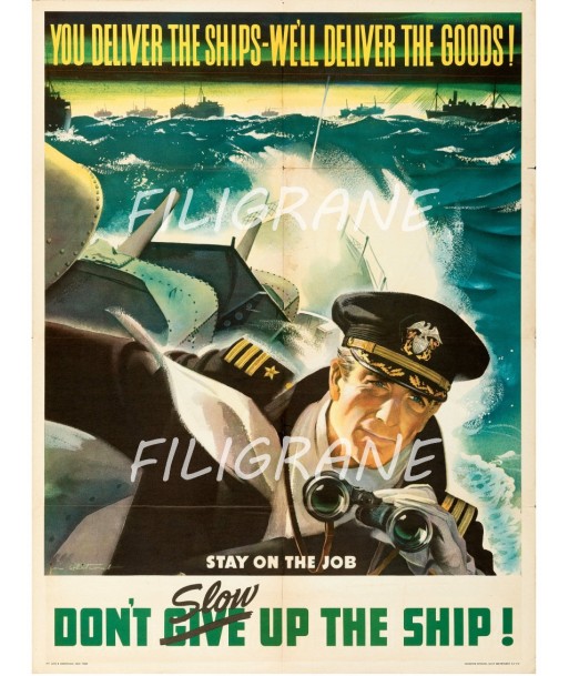 STAY ON THE JOB US NAVY Rvdj-POSTER/REPRODUCTION d1 AFFICHE VINTAGE offre 