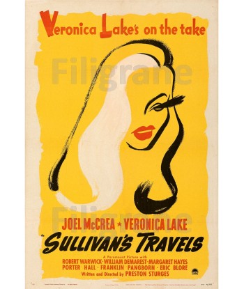 SULLIVAN'S TRAVELS FILM Regj-POSTER/REPRODUCTION d1 AFFICHE VINTAGE du meilleur 