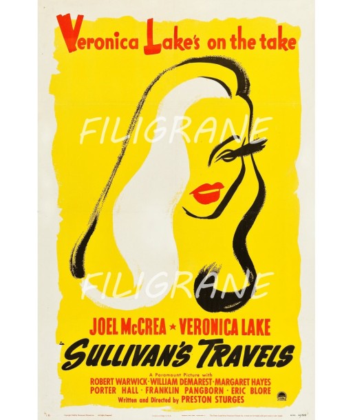 SULLIVAN'S TRAVELS FILM Rsus-POSTER/REPRODUCTION d1 AFFICHE VINTAGE shop