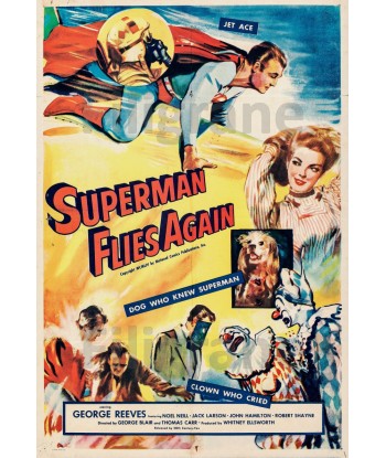 SUPERMAN FLIES AGAIN FILM Rmjo-POSTER/REPRODUCTION d1 AFFICHE VINTAGE la colonne vertébrale