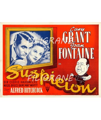 SUSPICION FILM Rxsy-POSTER/REPRODUCTION d1 AFFICHE VINTAGE Pour