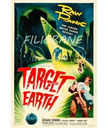 TARGET EARTH FILM Rxcw-POSTER/REPRODUCTION d1 AFFICHE VINTAGE de technologie