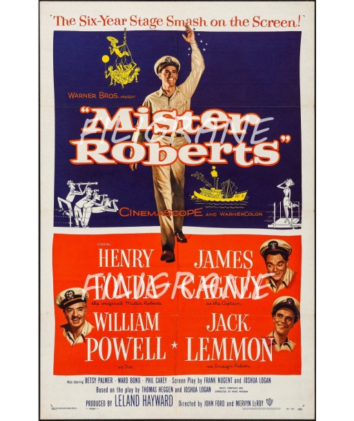 MISTER ROBERTS FILM Raqu-POSTER/REPRODUCTION d1 AFFICHE VINTAGE Livraison rapide