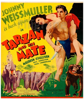 TARZAN and his MATE FILM Rexy-POSTER/REPRODUCTION d1 AFFICHE VINTAGE votre