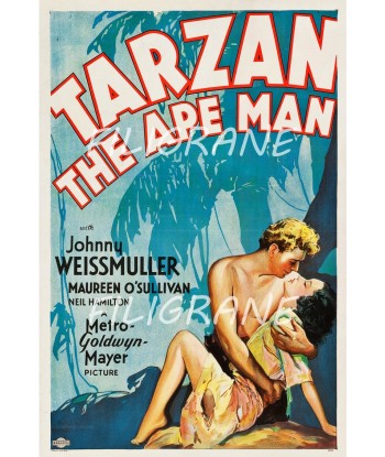 TARZAN the APE MAN FILM Rjkw-POSTER/REPRODUCTION d1 AFFICHE VINTAGE Paris Déstockage Promo