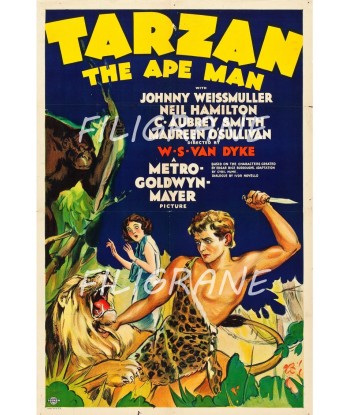 TARZAN the APE MAN FILM Rqrx-POSTER/REPRODUCTION d1 AFFICHE VINTAGE Les magasins à Paris et en Île-de-France