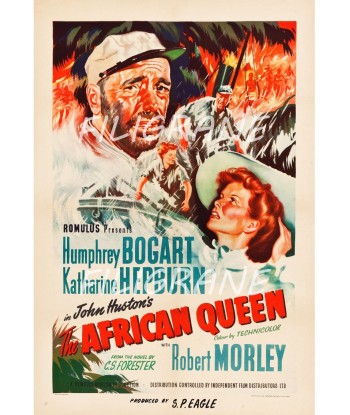 THE AFRICAN QUEEN FILM Rtum-POSTER/REPRODUCTION d1 AFFICHE VINTAGE une grave pollution 