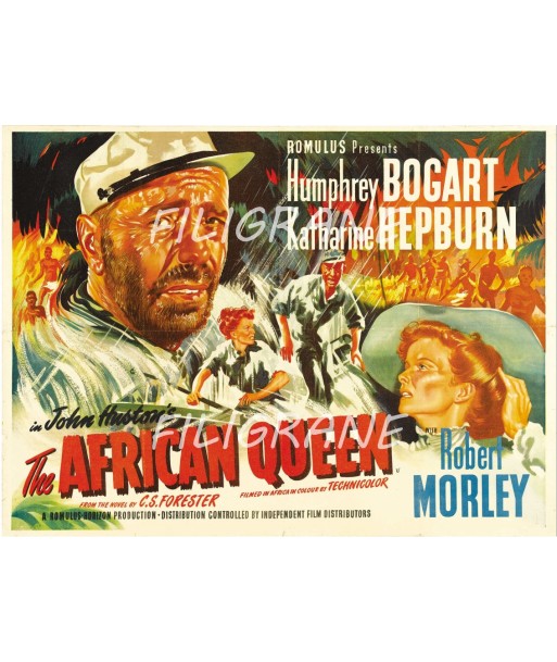 THE AFRICAN QUEEN FILM Rvof-POSTER/REPRODUCTION d1 AFFICHE VINTAGE Dans la société mordern