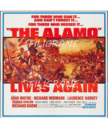 THE ALAMO LIVES AGAIN FILM Rvup-POSTER/REPRODUCTION d1 AFFICHE VINTAGE du meilleur 