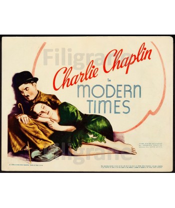 MODERN TIMES FILM CHAPLIN Rtlq-POSTER/REPRODUCTION d1 AFFICHE VINTAGE sur le site 