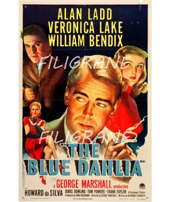 THE BLUE DAHLIA FILM Rbrc-POSTER/REPRODUCTION d1 AFFICHE VINTAGE acheter