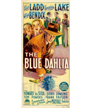 THE BLUE DAHLIA FILM Rysa-POSTER/REPRODUCTION d1 AFFICHE VINTAGE en stock