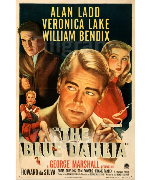 THE BLUE DAHLIA FILM Rzbb-POSTER/REPRODUCTION d1 AFFICHE VINTAGE prix