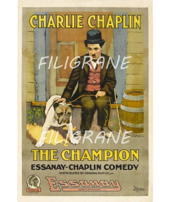 THE CHAMPION FILM CHAPLIN Reac-POSTER/REPRODUCTION d1 AFFICHE VINTAGE pas cher chine