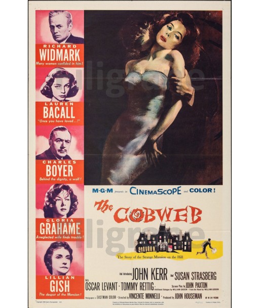 THE COBWEB FILM Rwzv-POSTER/REPRODUCTION d1 AFFICHE VINTAGE est présent 