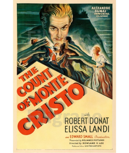 MONTE CRISTO FILM Rtnm-POSTER/REPRODUCTION d1 AFFICHE VINTAGE Le MVP de beaucoup