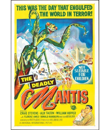 THE DEADLY MANTIS FILM Rxce-POSTER/REPRODUCTION d1 AFFICHE VINTAGE paiement sécurisé