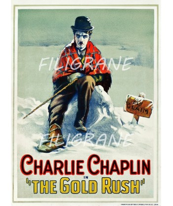 THE GOLD RUSH FILM CHAPLIN Rseh-POSTER/REPRODUCTION d1 AFFICHE VINTAGE à prix réduit toute l'année