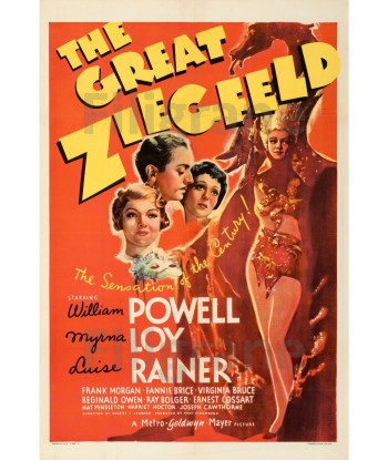 THE GREAT ZIEGFELD FILM Rgxn-POSTER/REPRODUCTION d1 AFFICHE VINTAGE livraison et retour toujours gratuits