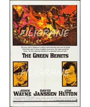 THE GREEN BERETS FILM Rorf-POSTER/REPRODUCTION d1 AFFICHE VINTAGE offre 