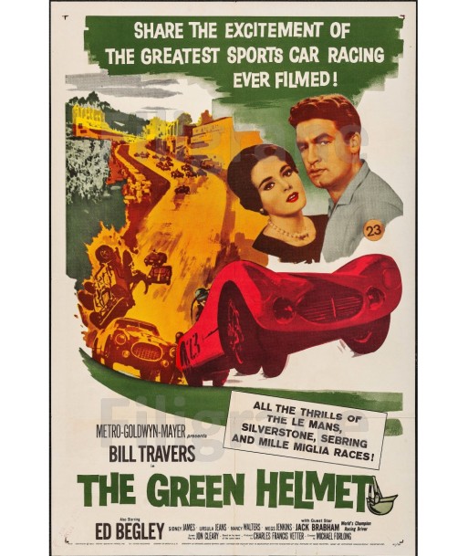 THE GREEN HELMET FILM Rdmj-POSTER/REPRODUCTION d1 AFFICHE VINTAGE plus qu'un jeu 