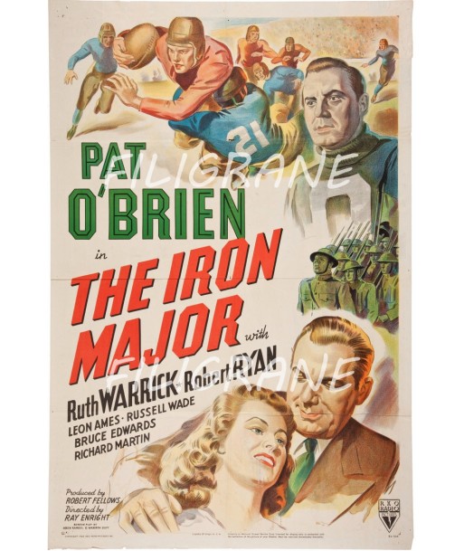 THE IRON MAJOR FILM Rnwv-POSTER/REPRODUCTION d1 AFFICHE VINTAGE pas cher