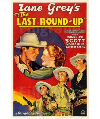 THE LAST ROUND-UP FILM Rpki-POSTER/REPRODUCTION d1 AFFICHE VINTAGE les muscles