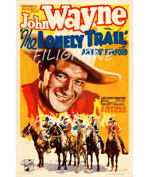 THE LONELY TRAIL FILM Rhkq-POSTER/REPRODUCTION d1 AFFICHE VINTAGE hantent personnes