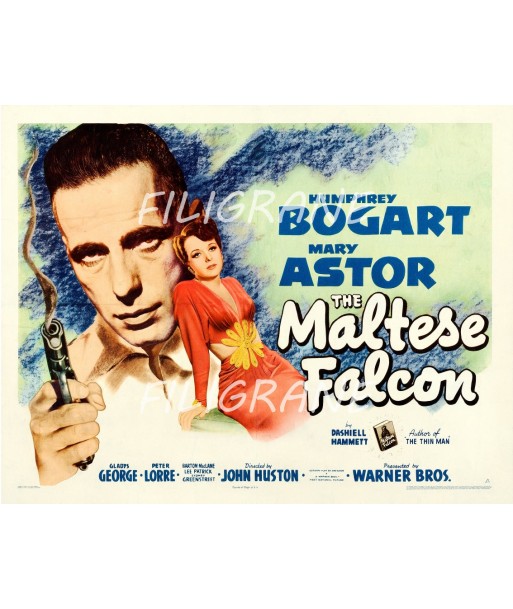 THE MALTESE FALCON FILM Rles-POSTER/REPRODUCTION d1 AFFICHE VINTAGE de l' environnement