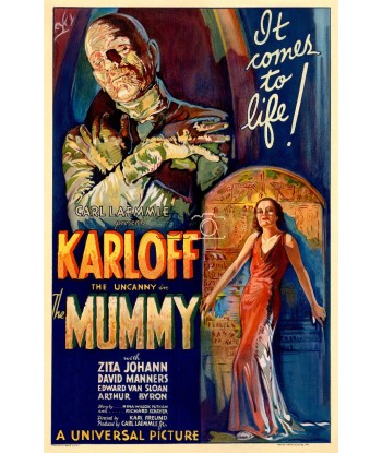 La MOMIE/The MUMMY FILM 1932 RBCD-POSTER/REPRODUCTION d1 AFFICHE VINTAGE brillant des détails fins