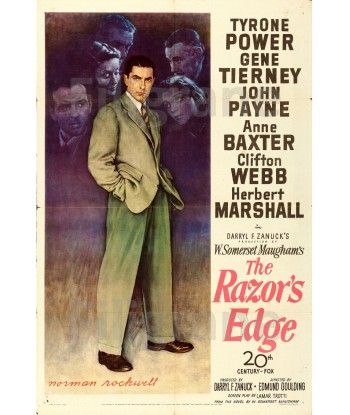 THE RAZOR'S EDGE FILM Rlte-POSTER/REPRODUCTION d1 AFFICHE VINTAGE d'Europe débarque