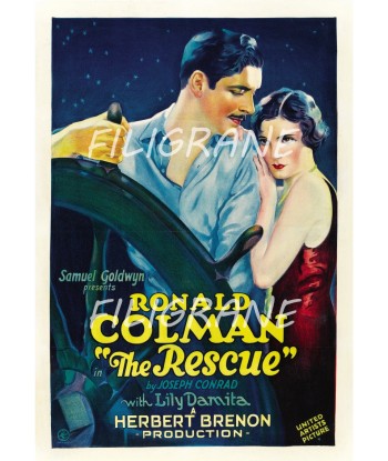 THE RESCUE FILM Rqdx-POSTER/REPRODUCTION d1 AFFICHE VINTAGE Véritable concentré