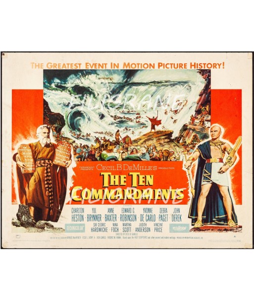 THE TEN COMMANDMENTS FILM Rpja-POSTER/REPRODUCTION d1 AFFICHE VINTAGE Venez acheter