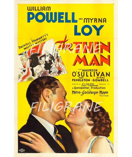 THE THIN MAN FILM Ryeq-POSTER/REPRODUCTION d1 AFFICHE VINTAGE les ligaments