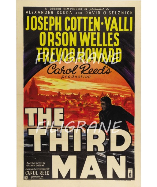 THE THIRD MAN FILM Rzde-POSTER/REPRODUCTION d1 AFFICHE VINTAGE Faites des économies