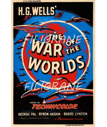 THE WAR of the WORLDS FILM Regv-POSTER/REPRODUCTION d1 AFFICHE VINTAGE s'inspire de l'anatomie humaine