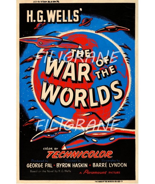 THE WAR of the WORLDS FILM Regv-POSTER/REPRODUCTION d1 AFFICHE VINTAGE s'inspire de l'anatomie humaine