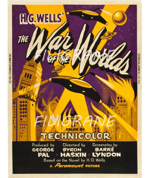 THE WAR of the WORLDS FILM Rqhs-POSTER/REPRODUCTION d1 AFFICHE VINTAGE commande en ligne