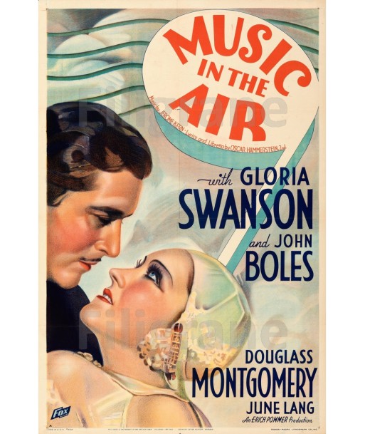 MUSIC in the AIR FILM Ruvv-POSTER/REPRODUCTION d1 AFFICHE VINTAGE la livraison gratuite