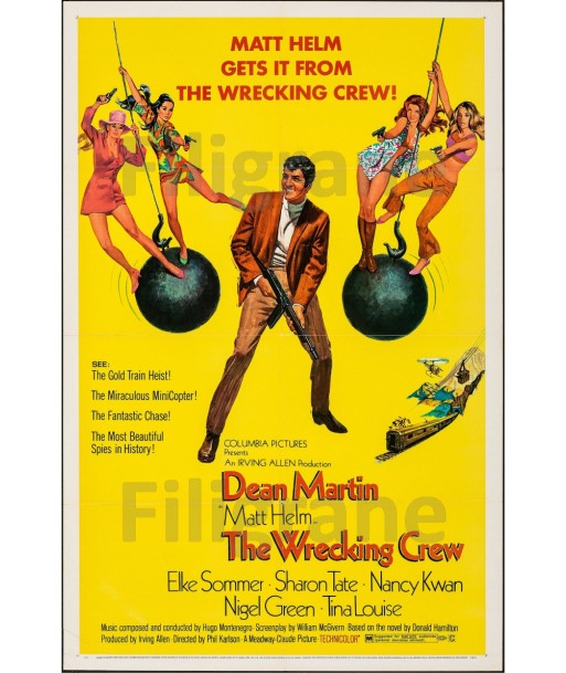 The WRECKING CREW FILM Rfml-POSTER/REPRODUCTION d1 AFFICHE VINTAGE la livraison gratuite