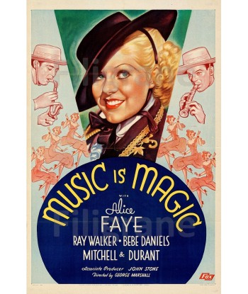 MUSIC is MAGIC FILM Rqxf-POSTER/REPRODUCTION d1 AFFICHE VINTAGE prix