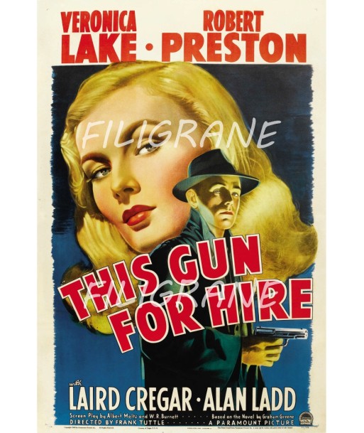 THIS GUN for HIRE FILM Rzir-POSTER/REPRODUCTION d1 AFFICHE VINTAGE votre