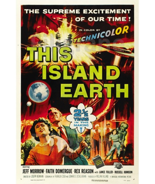 THIS ISLAND EARTH FILM Rfzs-POSTER/REPRODUCTION d1 AFFICHE VINTAGE Les magasins à Paris et en Île-de-France