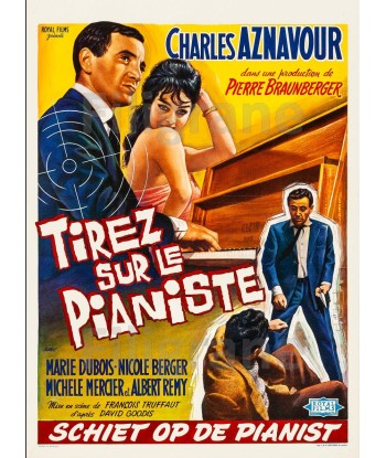 TIREZ sur le PIANISTE FILM Rrqz-POSTER/REPRODUCTION d1 AFFICHE VINTAGE paiement sécurisé