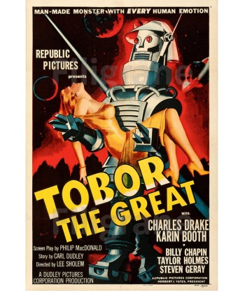 TOBOR the GREAT FILM Rero-POSTER/REPRODUCTION d1 AFFICHE VINTAGE français