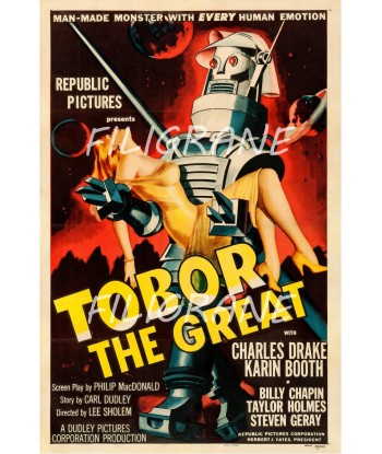 TOBOR the GREAT FILM Rwwq-POSTER/REPRODUCTION d1 AFFICHE VINTAGE Faites des économies