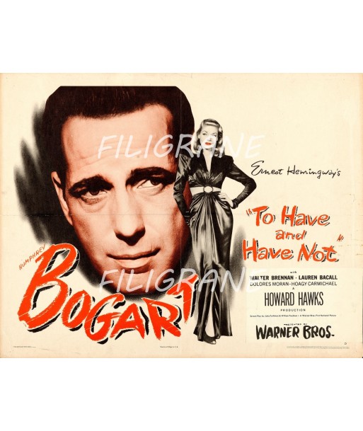 TO HAVE and HAVE NOT FILM Rvoj-POSTER/REPRODUCTION d1 AFFICHE VINTAGE ou a consommer sur place