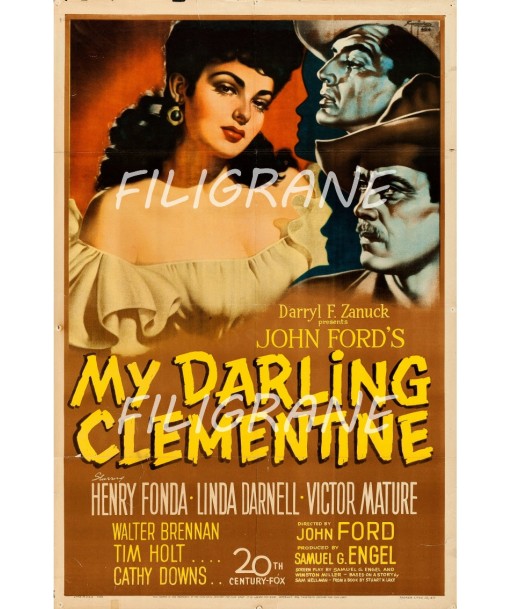 MY DARLING CLEMENTINE FILM Rpve-POSTER/REPRODUCTION d1 AFFICHE VINTAGE soldes