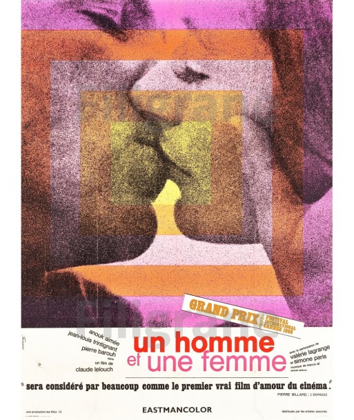 Un HOMME et une FEMME FILM Rhga-POSTER/REPRODUCTION d1 AFFICHE VINTAGE en stock